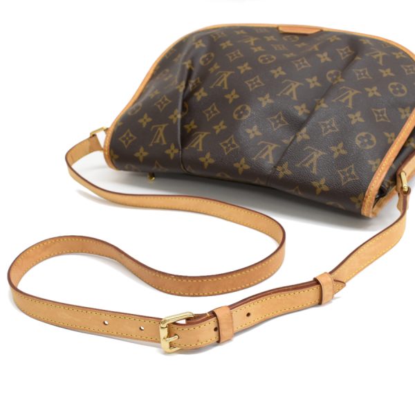 5000001884123954 6 LOUIS VUITTON Menilmontant MM Crossbody Shoulder Bag M40473 Monogram Canvas Leather Brown