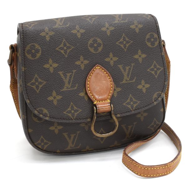 5000001884124123 1 Louis Vuitton Saint Cloud MM M51243 Monogram Canvas Leather Brown