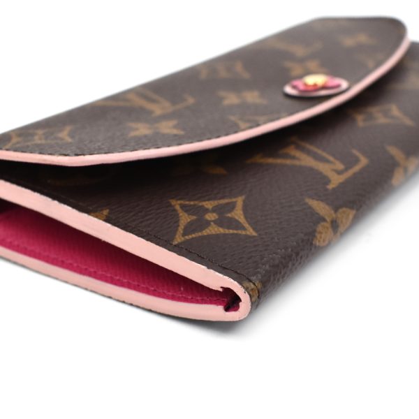 5000002884101407 5 Louis Vuitton Portefeuille Emilie Wallet Monogram Brown Hot Pink