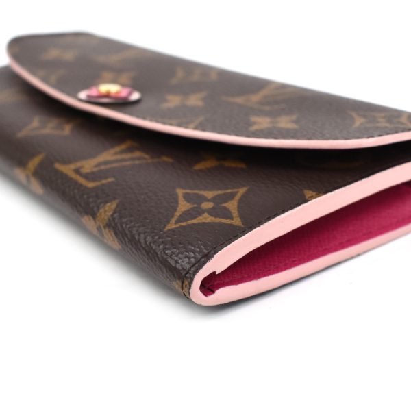 5000002884101407 6 Louis Vuitton Portefeuille Emilie Wallet Monogram Brown Hot Pink