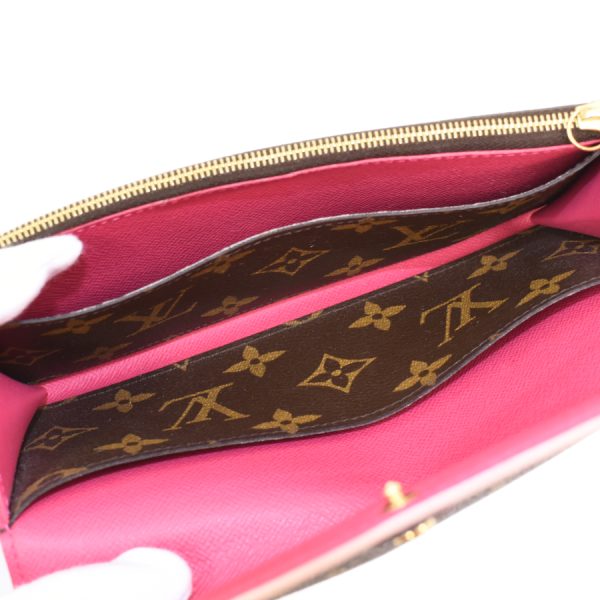 5000002884101407 7 Louis Vuitton Portefeuille Emilie Wallet Monogram Brown Hot Pink