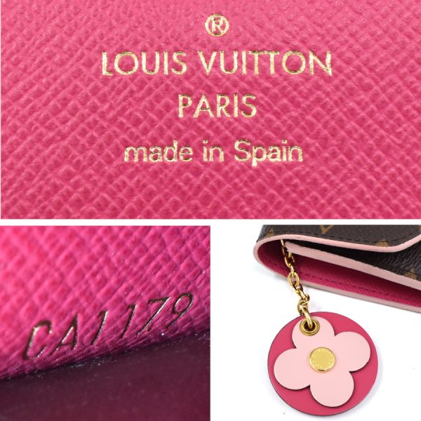 5000002884101407 9 Louis Vuitton Portefeuille Emilie Wallet Monogram Brown Hot Pink