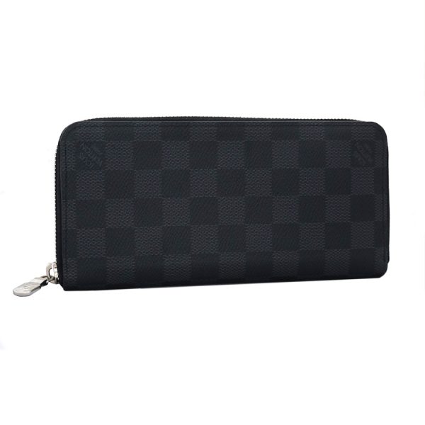 5000002884101418 1 Louis Vuitton Zippy Wallet Vertical Round Zipper Damier Graphite Black