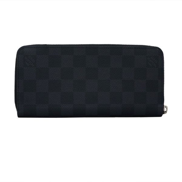 5000002884101418 3 Louis Vuitton Zippy Wallet Vertical Round Zipper Damier Graphite Black