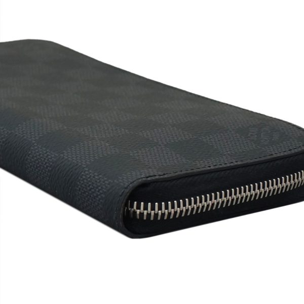 5000002884101418 6 Louis Vuitton Zippy Wallet Vertical Round Zipper Damier Graphite Black