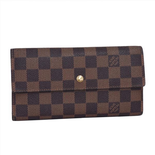 5000002884101423 1 Louis Vuitton Portefeuil International Wallet Damier Ebene