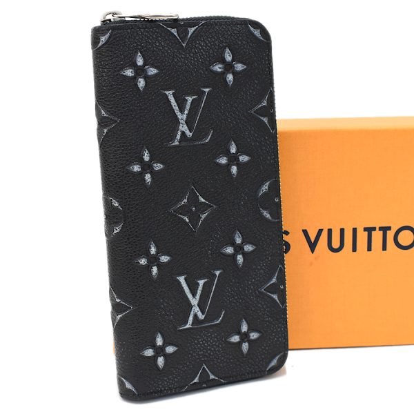 5000002884101435 1 Louis Vuitton Zippy Wallet Vertical Cowhide Leather Black