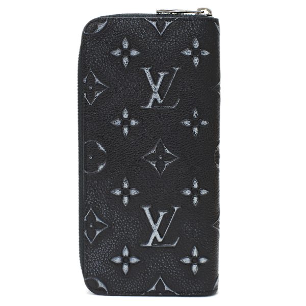 5000002884101435 3 Louis Vuitton Zippy Wallet Vertical Cowhide Leather Black