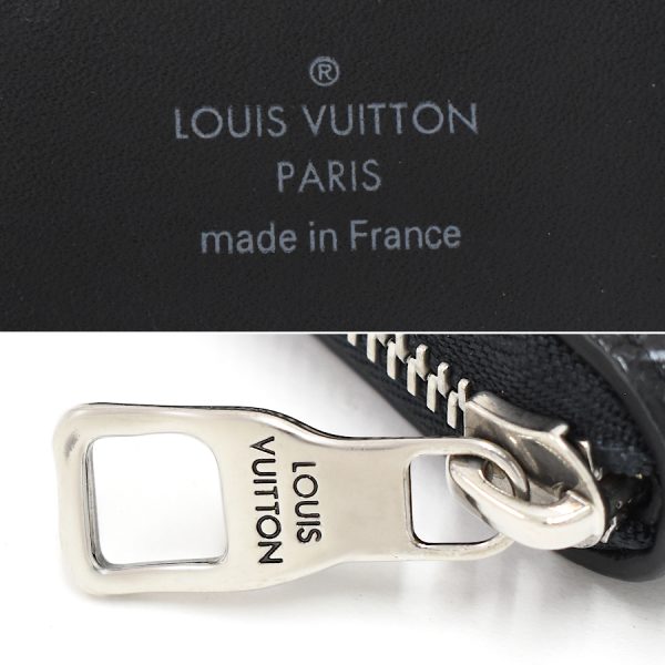 5000002884101435 9 Louis Vuitton Zippy Wallet Vertical Cowhide Leather Black