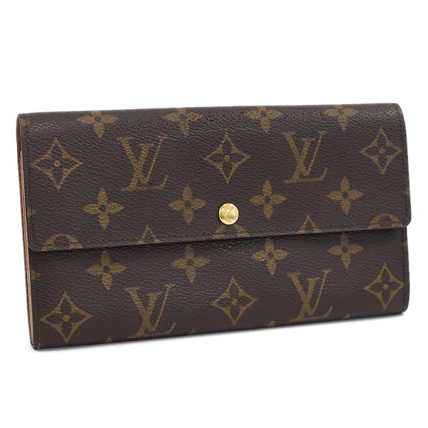 5000002884101447 1 Louis Vuitton Porte Monnaie Credit Wallet Monogram Brown