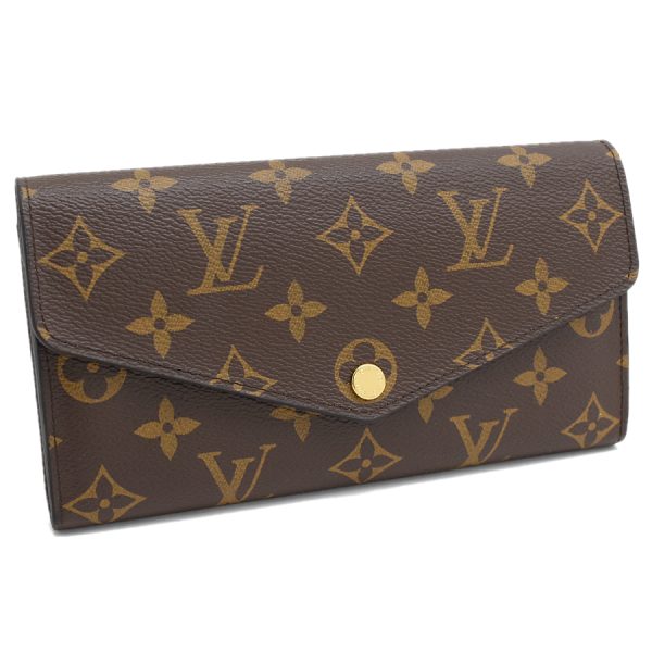 5000002884101458 1 Louis Vuitton Portefeuille Sarah Wallet Monogram Canvas Brown