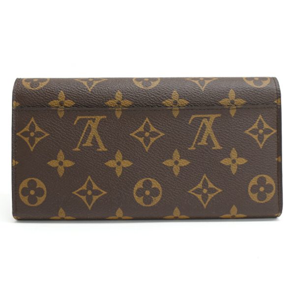 5000002884101458 3 Louis Vuitton Portefeuille Sarah Wallet Monogram Canvas Brown