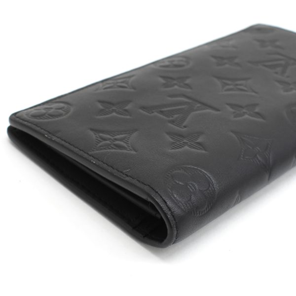 5000002884101466 6 Louis Vuitton Portefeuille Brazza Wallet Monogram Shadow Leather Black