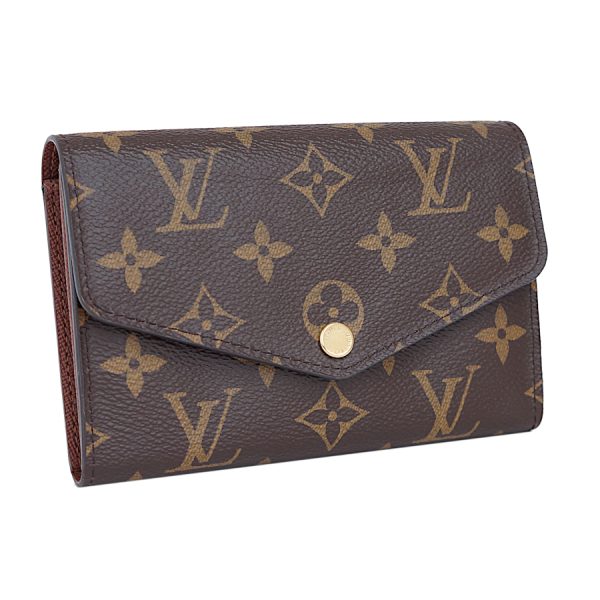 5000002884400740 1 Louis Vuitton Portefeuille Sara compact Wallet Monogram Brown