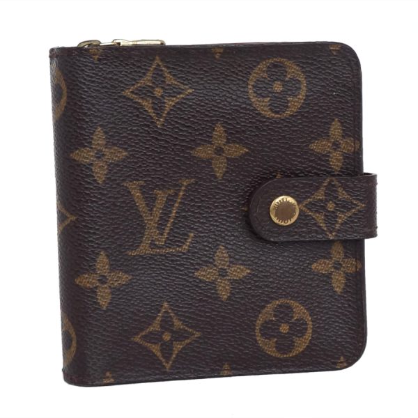 5000002884400747 1 Louis Vuitton Compact Zip Wallet Bifold Monogram Brown