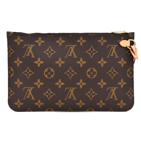 5000004884100958 3 Louis Vuitton Neverfull GM Pouch Accessory Monogram Brown Fuchsia