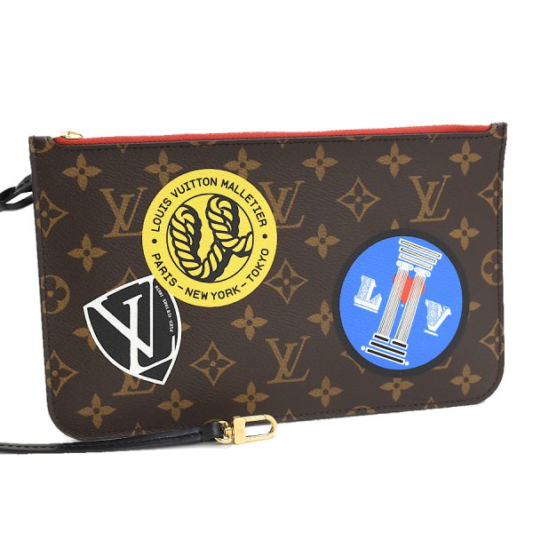 5000004884101040 1 Louis Vuitton Pouch for Neverfull World Tour Collection Brown