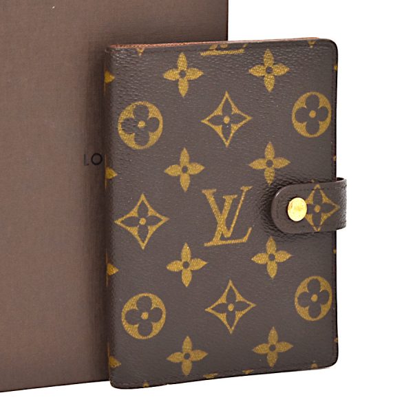 5000004884500347 1 Louis Vuitton Notebook Cover Agenda PM Monogram Canvas Leather Brown