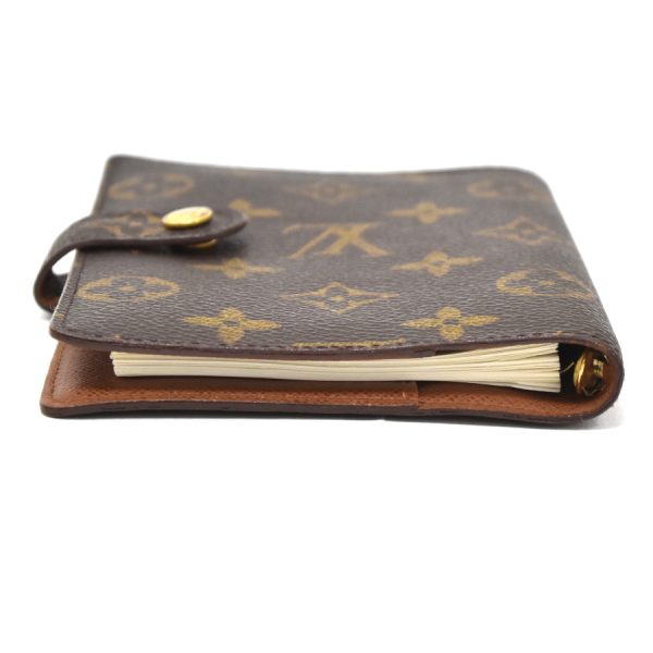 5000004884500347 2 Louis Vuitton Notebook Cover Agenda PM Monogram Canvas Leather Brown