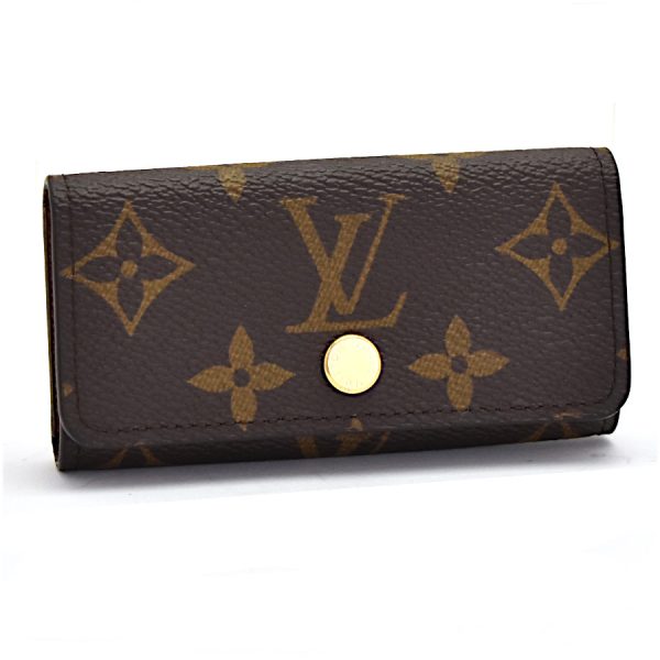 5000004889300356 1 Louis Vuitton Key Case Multicle 4 Monogram Canvas Leather Brown