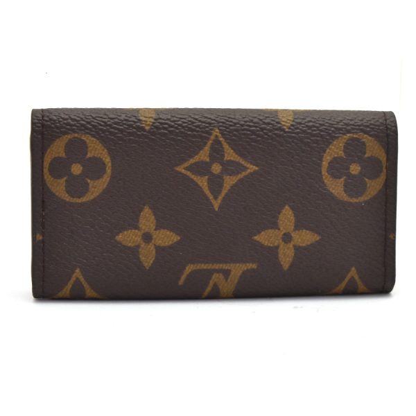 5000004889300356 3 Louis Vuitton Key Case Multicle 4 Monogram Canvas Leather Brown