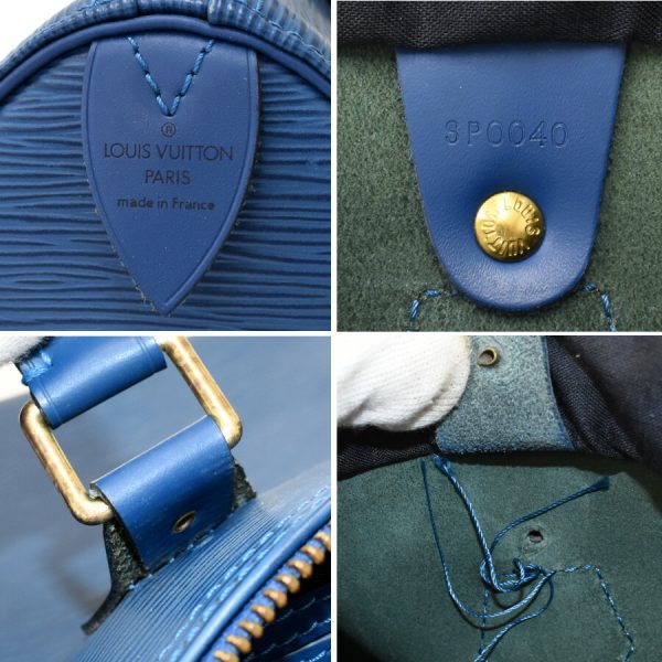 5000009884101295 9 Louis Vuitton Speedy 25 Handbag Epi Leather Toledo Blue