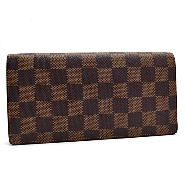 5000009884101361 1 Louis Vuitton Portefeuille Brazza Wallet Damier Canvas Leather Brown