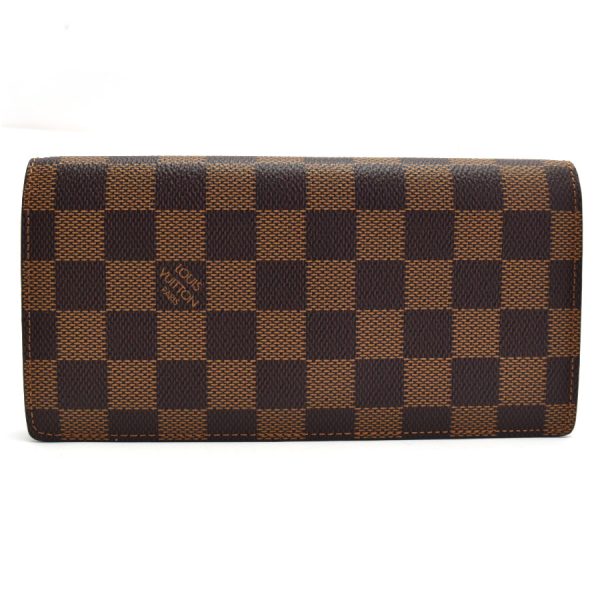 5000009884101361 3 Louis Vuitton Portefeuille Brazza Wallet Damier Canvas Leather Brown