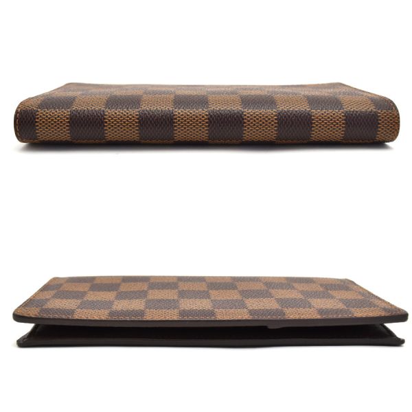 5000009884101361 4 Louis Vuitton Portefeuille Brazza Wallet Damier Canvas Leather Brown