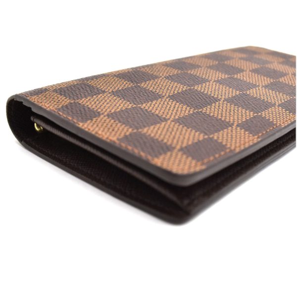 5000009884101361 5 Louis Vuitton Portefeuille Brazza Wallet Damier Canvas Leather Brown