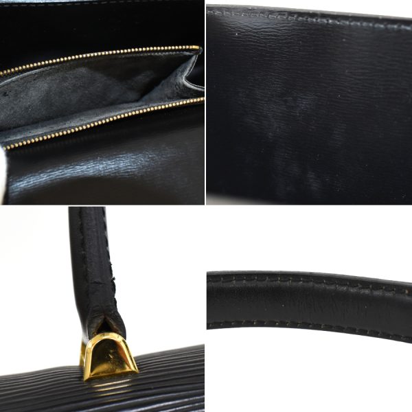 5000009884101371 9 Louis Vuitton Malesherbes Handbag Epi Leather Noir Black