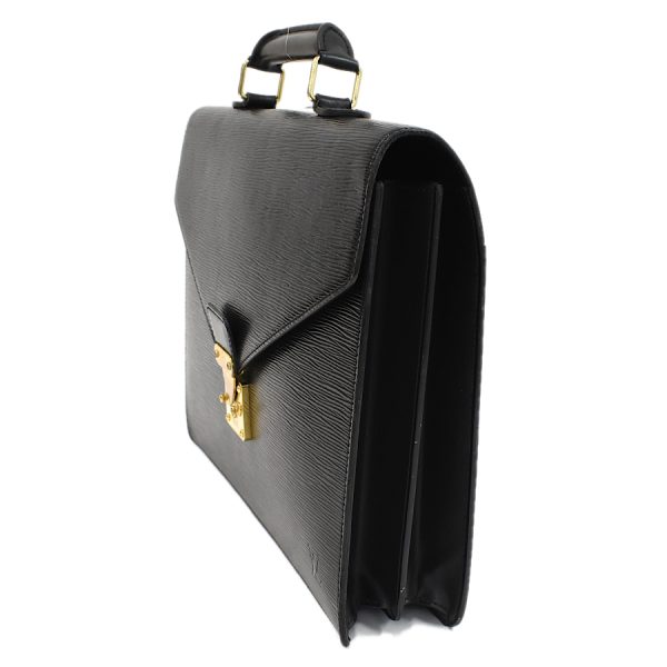 5000009884101388 2 Louis Vuitton Serviette Conseiller Business Bag Epi Noir