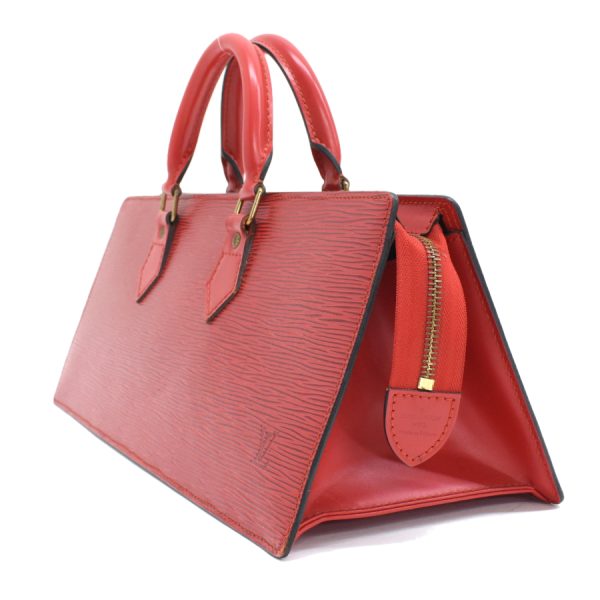 5000009884101482 2 Louis Vuitton Sac Triangle Handbag Epi Leather Castilian Red