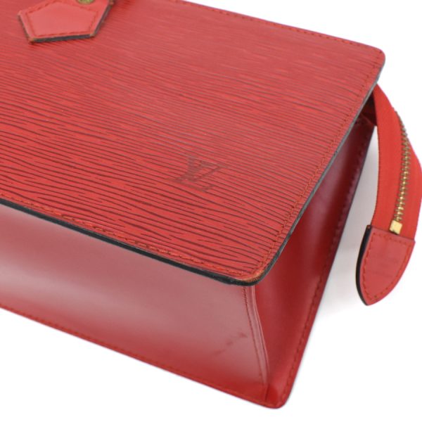 5000009884101482 6 Louis Vuitton Sac Triangle Handbag Epi Leather Castilian Red