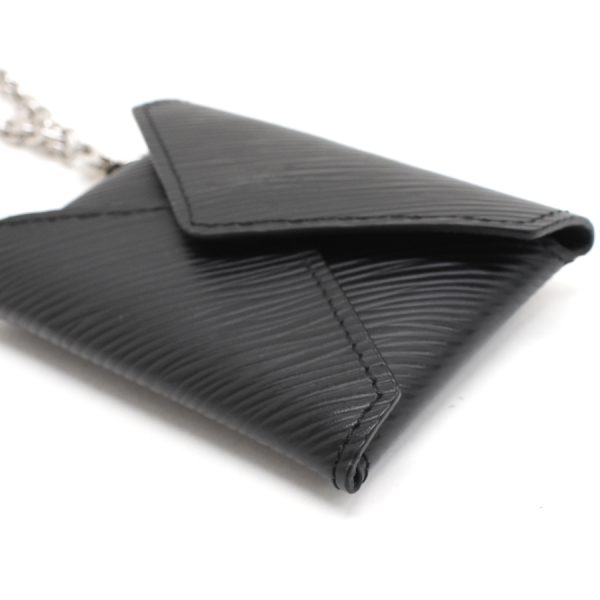 5000010884100226 5 Louis Vuitton Kirigami Chain Necklace Coin Case Epi Noir Black