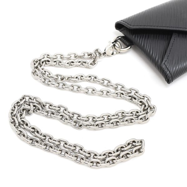 5000010884100226 7 Louis Vuitton Kirigami Chain Necklace Coin Case Epi Noir Black