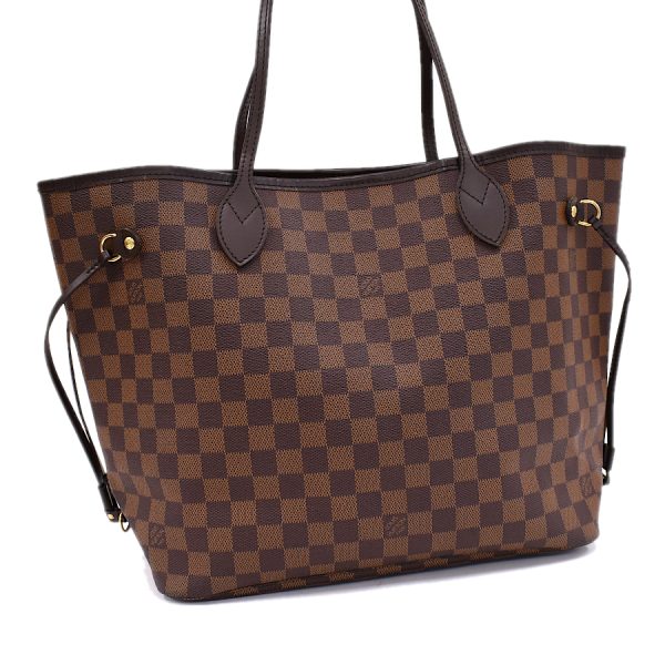 5000017884101249 1 Louis Vuitton Neverfull MM Shoulder Tote Bag Damier Ebene Brown