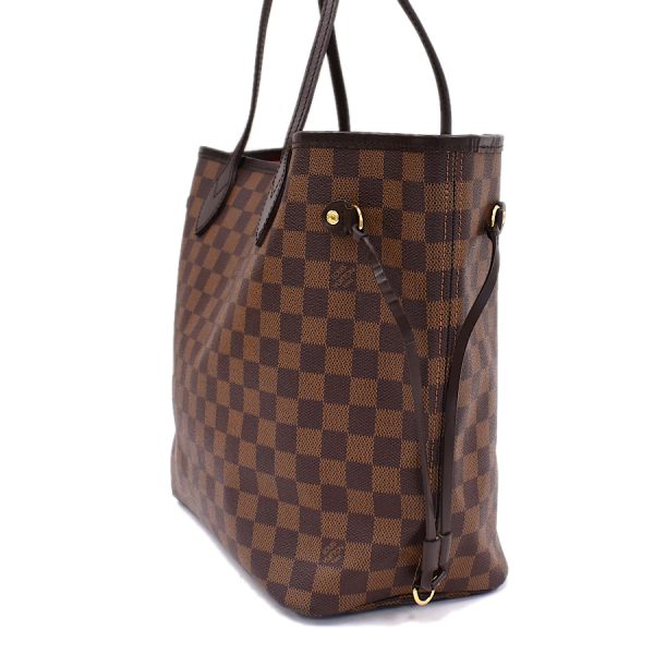 5000017884101249 2 Louis Vuitton Neverfull MM Shoulder Tote Bag Damier Ebene Brown