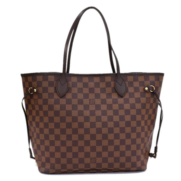 5000017884101249 3 Louis Vuitton Neverfull MM Shoulder Tote Bag Damier Ebene Brown