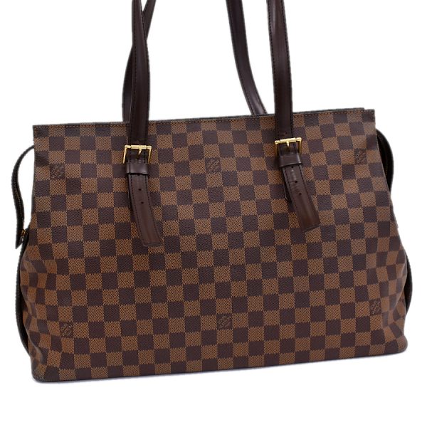 5000017884101282 1 Louis Vuitton Chelsea Shoulder Bag N51119 Damier Ebene Brown