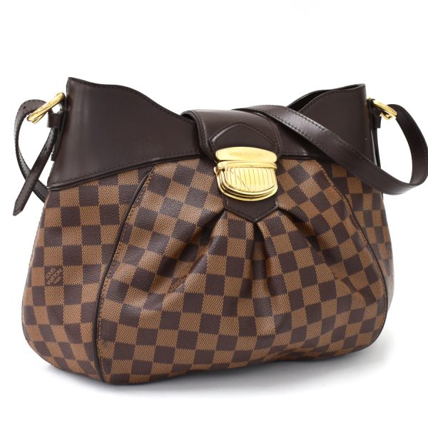 5000017884101286 1 Louis Vuitton Sistina MM Shoulder Bag Damier Ebene Brown