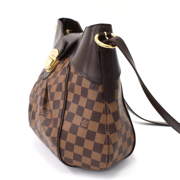 5000017884101286 2 Louis Vuitton Sistina MM Shoulder Bag Damier Ebene Brown