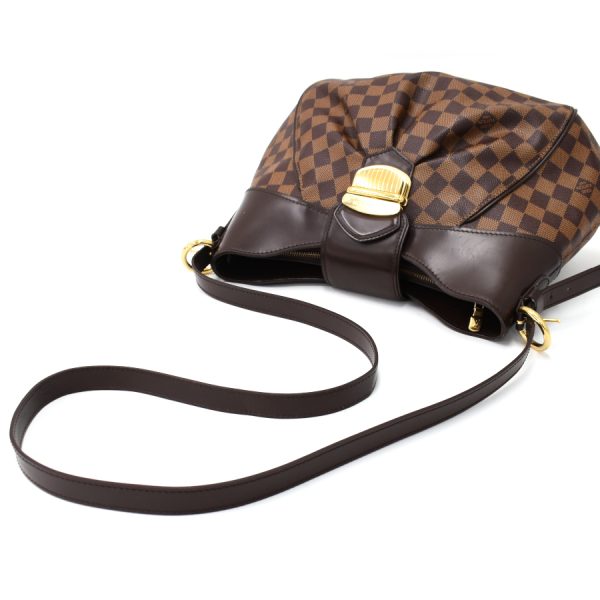 5000017884101286 7 Louis Vuitton Sistina MM Shoulder Bag Damier Ebene Brown