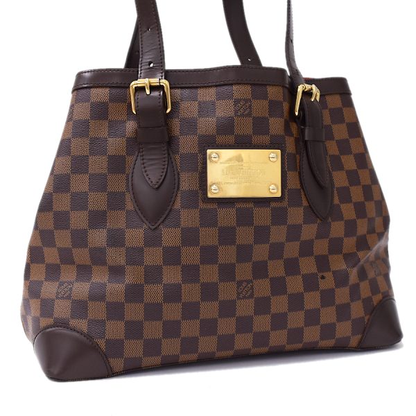 5000017884101310 1 LOUIS VUITTON Hampstead MM Tote Bag N51204 Damier Ebene Brown