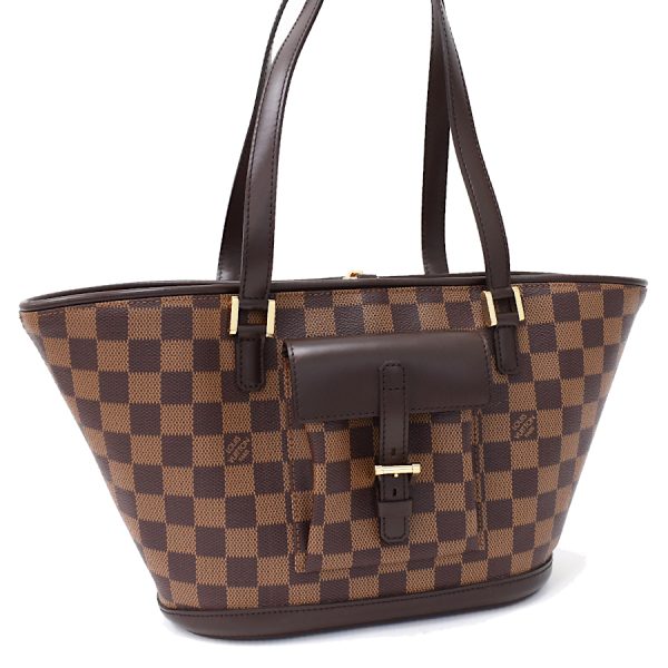 5000017884101374 1 Louis Vuitton Manosque PM Tote Shoulder Bag Damier Ebene Brown