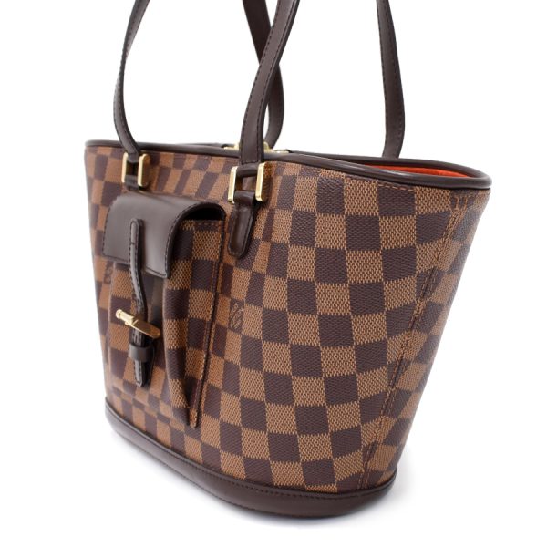 5000017884101374 2 Louis Vuitton Manosque PM Tote Shoulder Bag Damier Ebene Brown