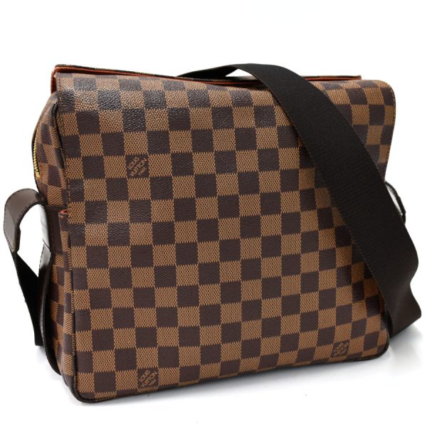 5000017884101388 1 Louis Vuitton Naviglio Messenger Shoulder Bag Damier Ebene Brown