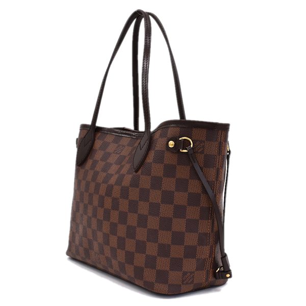 5000017884101437 2 Louis Vuitton Neverfull PM Tote Bag Damier Ebene Brown