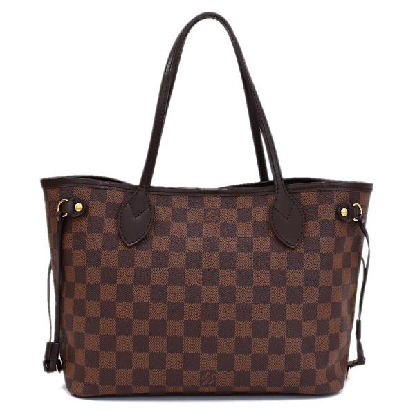 5000017884101437 3 Louis Vuitton Neverfull PM Tote Bag Damier Ebene Brown