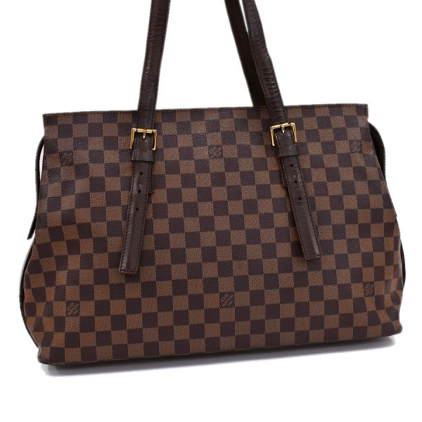 5000017884101439 1 Louis Vuitton Chelsea Shoulder Tote Bag Damier Ebene Brown